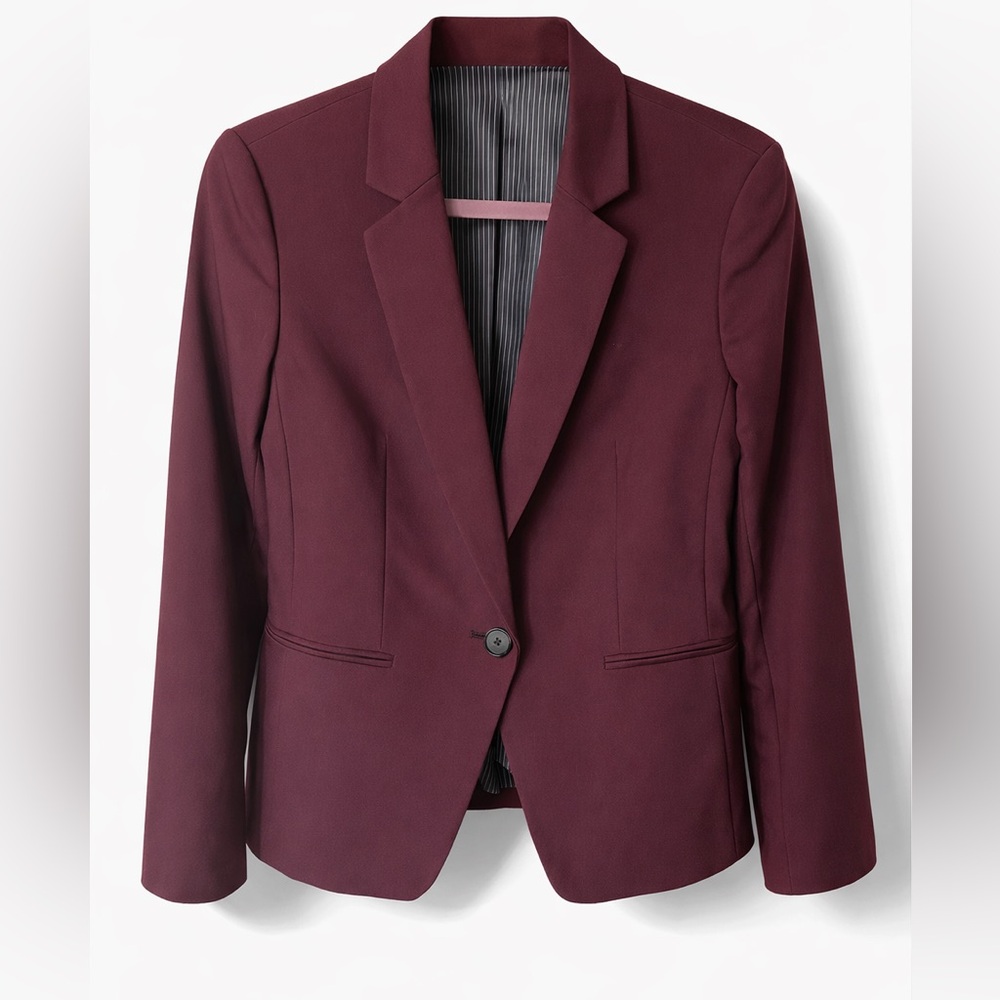 Express Burgundy Women's Fully Lined Blazer